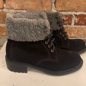 Cole Haan Black suede booties size 8 1/2 M